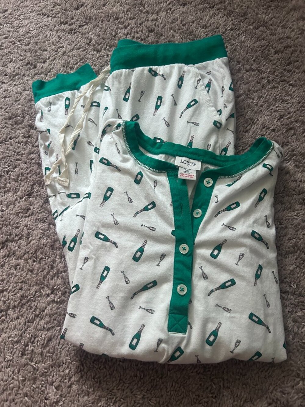 J Crew Factory Cotton Henley PJ Set - Picture 5 of 9